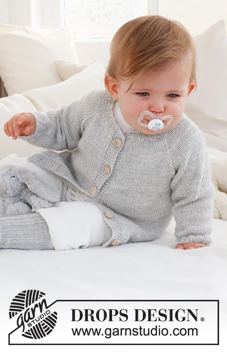 42-9 Little Pearl Cardigan by DROPS Design