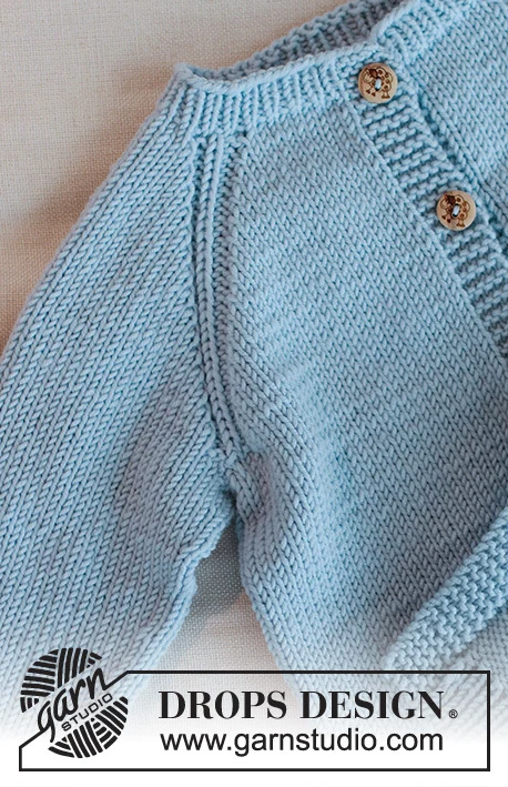 42-6 Dream in Blue Cardigan by DROPS Design