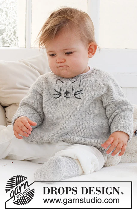42-2 Meow Meow Sweater by DROPS Design