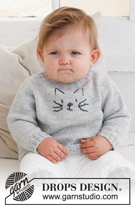 42-2 Meow Meow Sweater by DROPS Design