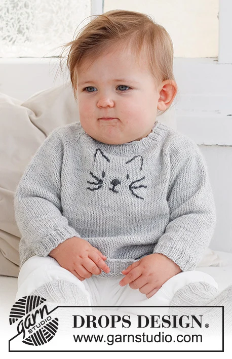42-2 Meow Meow Sweater by DROPS Design