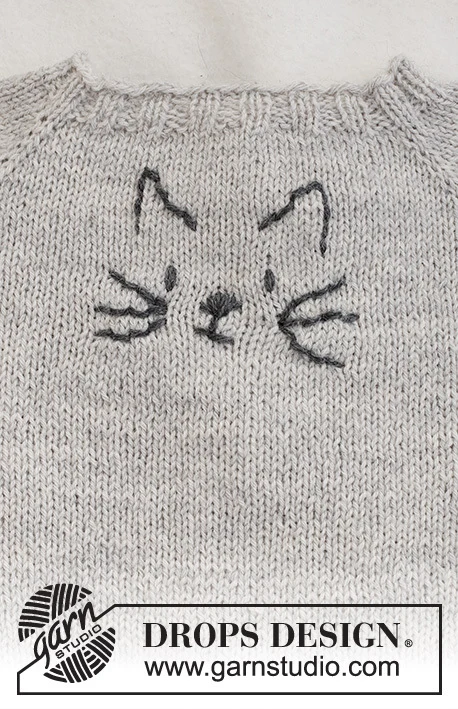42-2 Meow Meow Sweater by DROPS Design