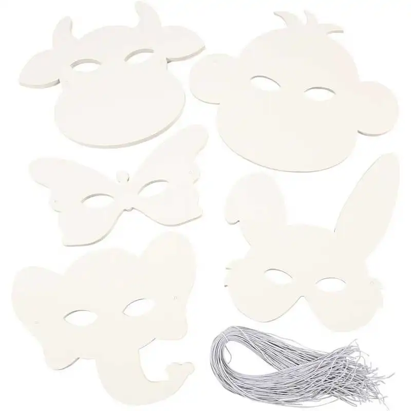 Masker, dyr, Hvid 100 stk