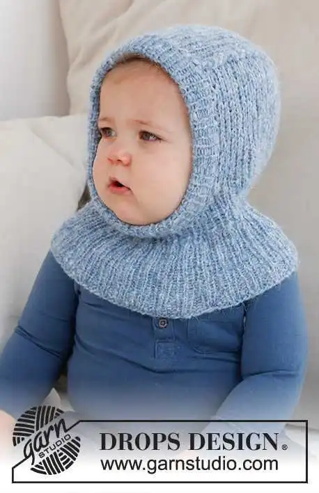 42-20 Chilly Day Balaclava by DROPS Design