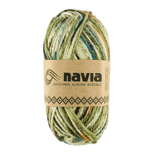 Navia Sokkegarn 520 Grøn meleret