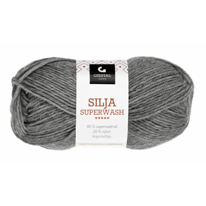 Gjestal Silja Superwash 305 Grå meleret