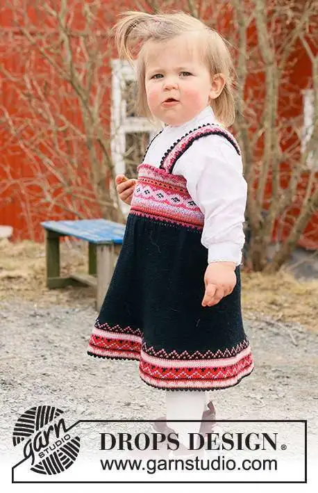 44-1 Hipp Hipp Hurra Dress by DROPS Design