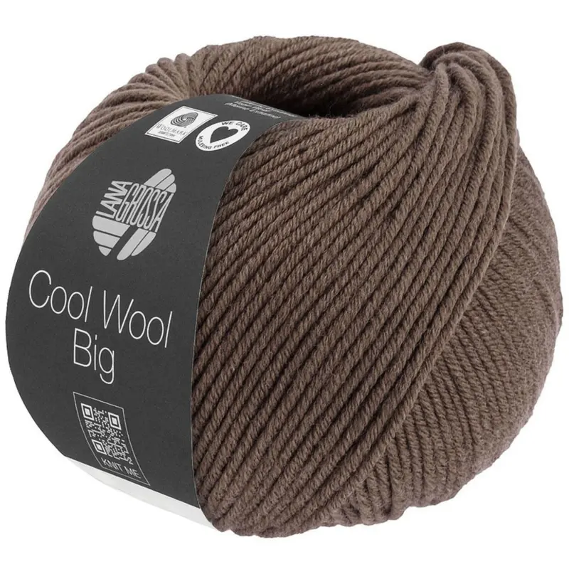 Lana Grossa Cool Wool Big 1635 Kaffebrun meleret