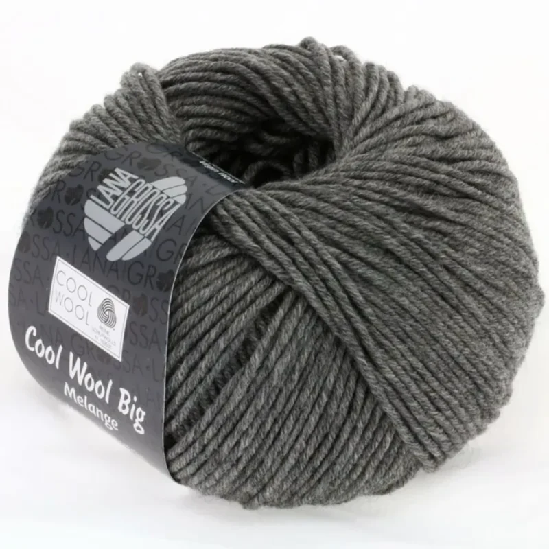 Lana Grossa Cool Wool Big 617 Mørkegrå Meleret