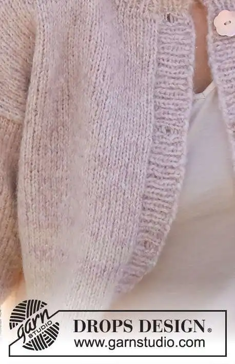 232-14 Dream in Rose Cardigan by DROPS Design