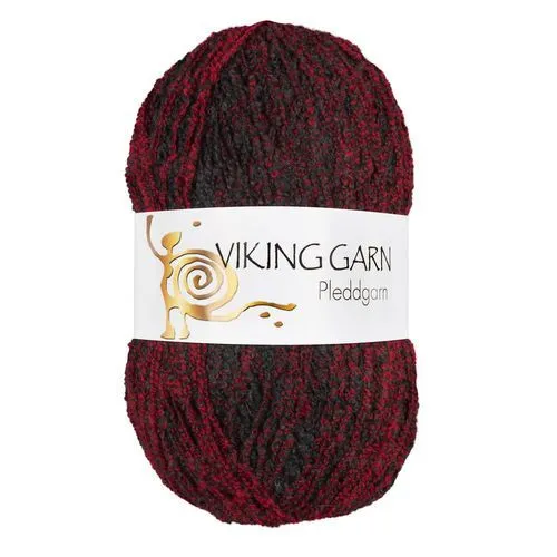 Viking Pleddgarn 750 Rød/sort