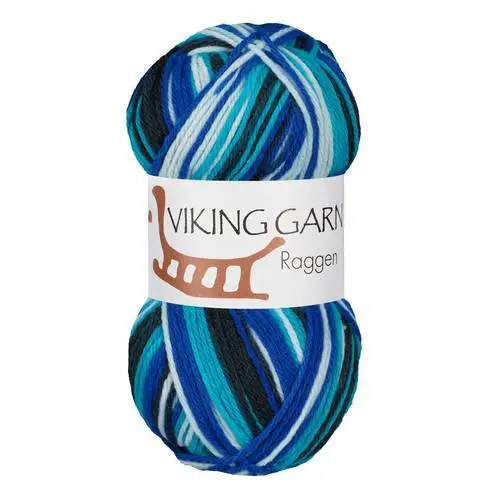 Viking Raggen 729 Multi blå/hvid