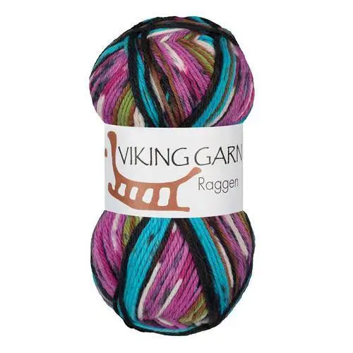Viking Raggen 740 Multi lys turkis/rosa