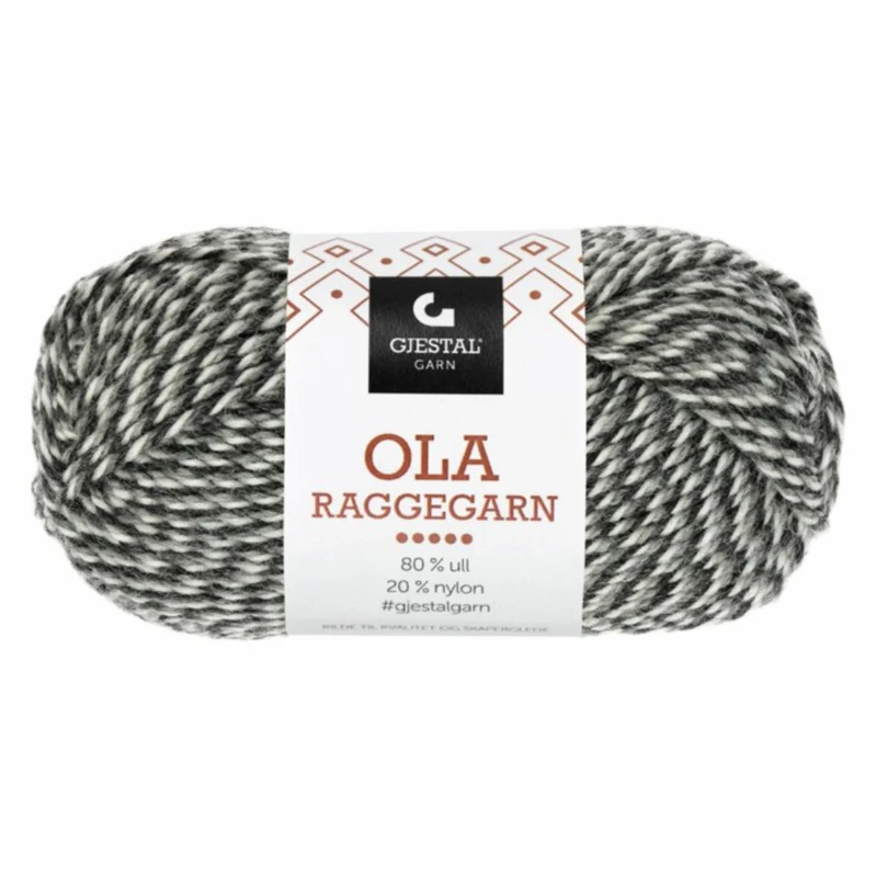 Gjestal Ola Raggegarn 711 Koksgrå/grå/natur mouliné