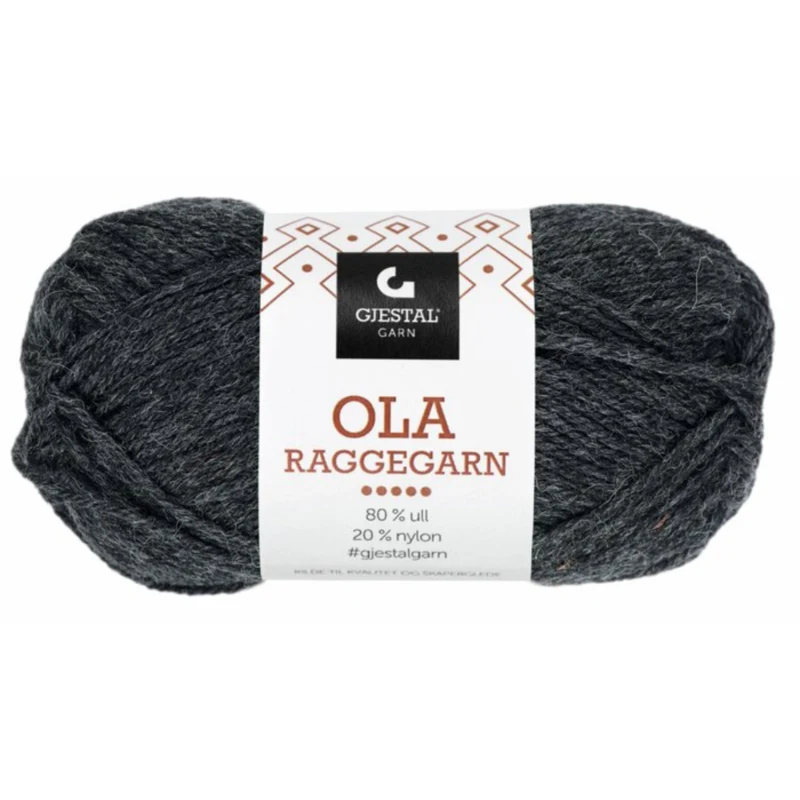 Gjestal Ola Raggegarn 710 Koksgrå meleret