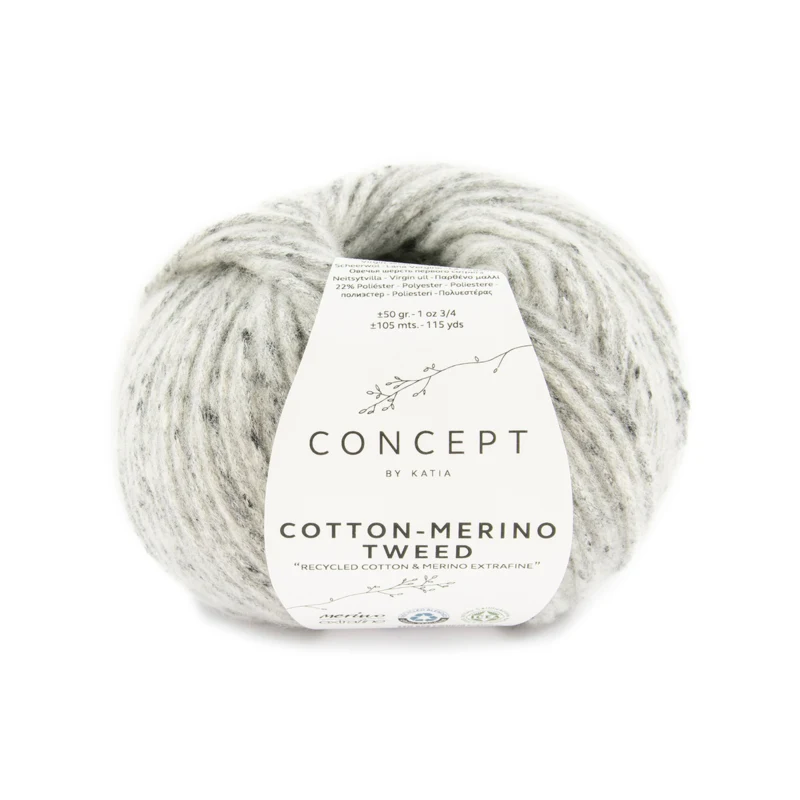 Katia Cotton-Merino Tweed 506 Grå
