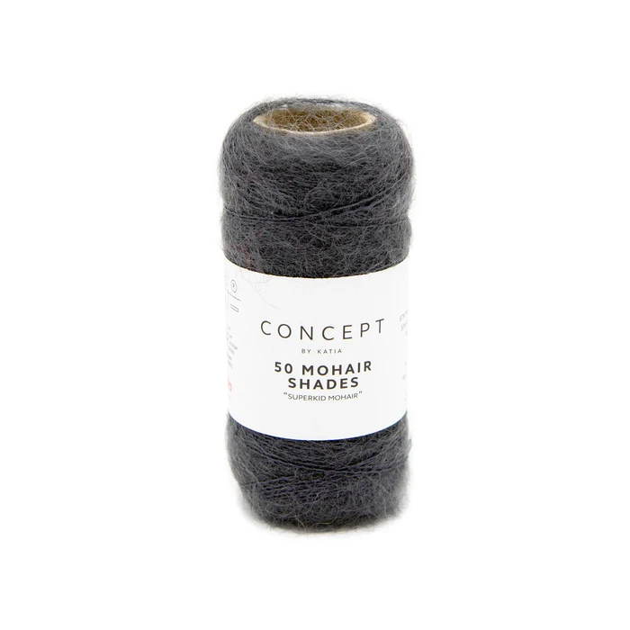 Katia 50 Mohair Shades 5 Antracitgrå