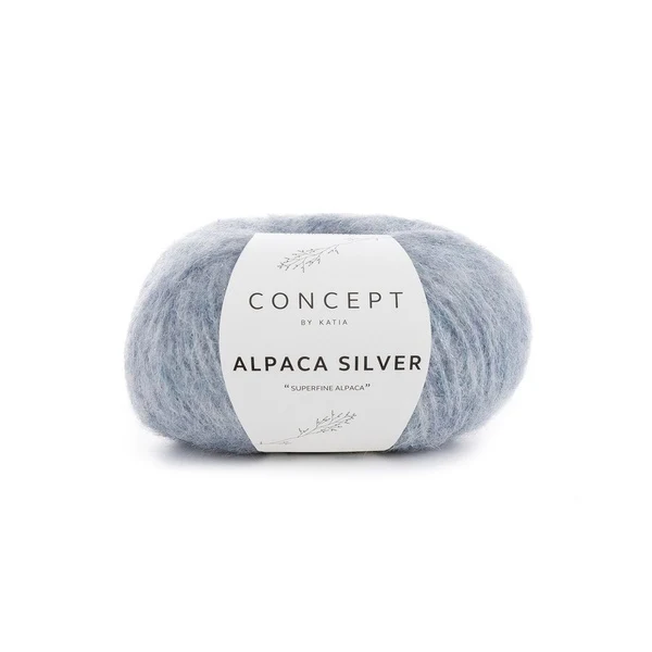 Katia Alpaca Silver 253 Pastel blå-sølv