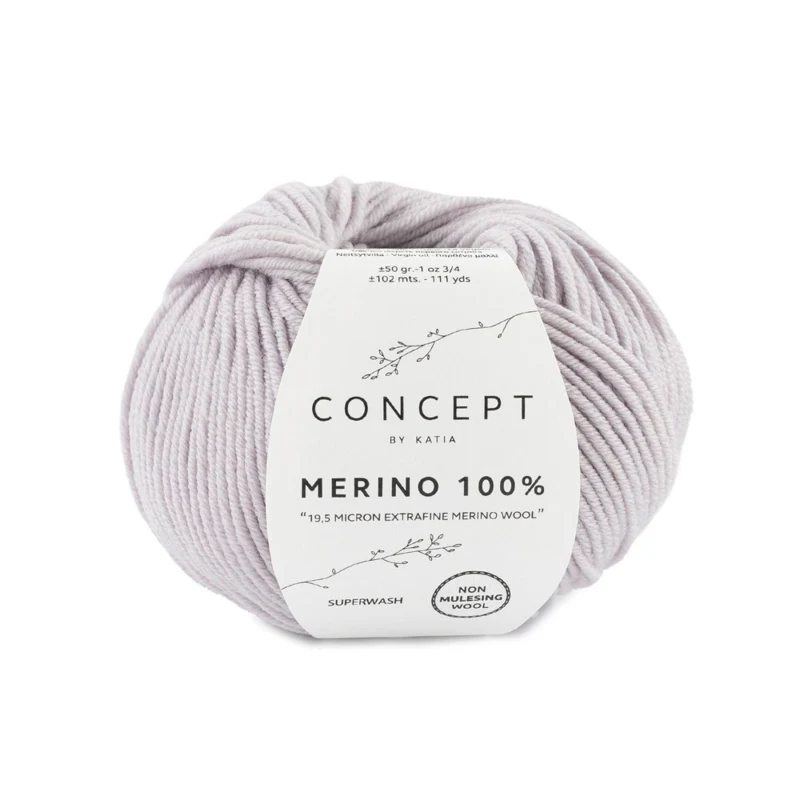 Katia Merino 100% 086 Lys perlegrå