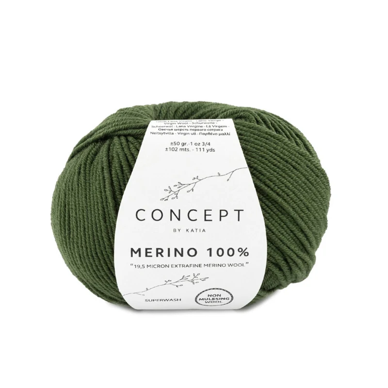 Katia Merino 100% 023 Mørkegrøn