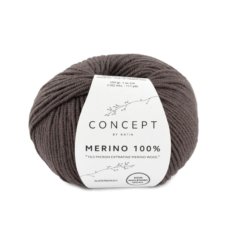 Katia Merino 100% 502 Mellembrun