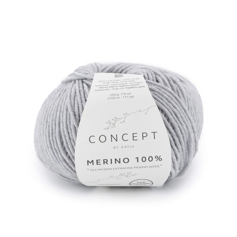 Katia Merino 100% 506 Lys grå