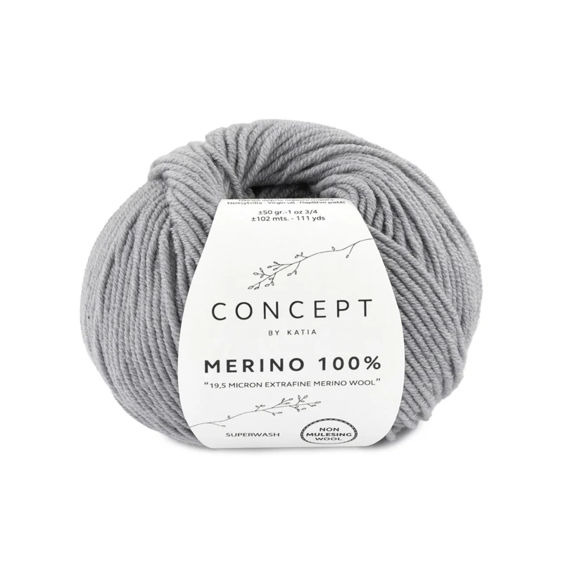 Katia Merino 100% 504 Vinduesgrå