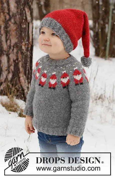 41-1 Merry Santas Julebluse by DROPS Design