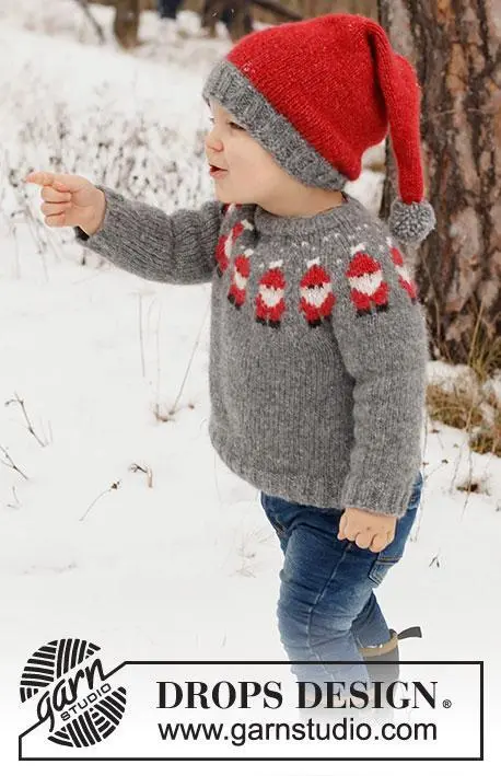 41-1 Merry Santas Nissehue by DROPS Design