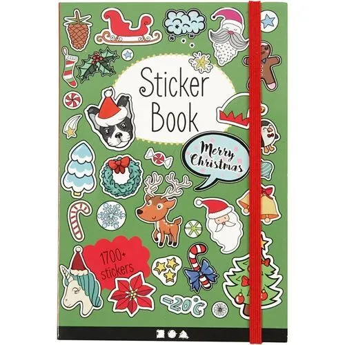Bog med stickers, julemotiver, str. 11,5 x 17 cm, 76 ark