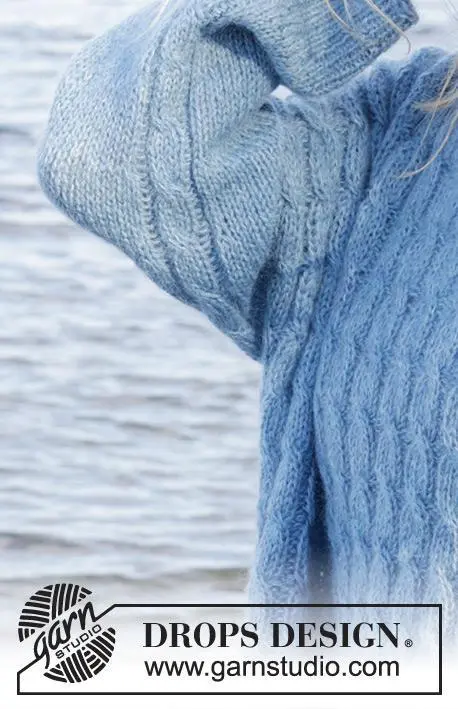 239-23 Bluebell Twist Cardigan by DROPS Design