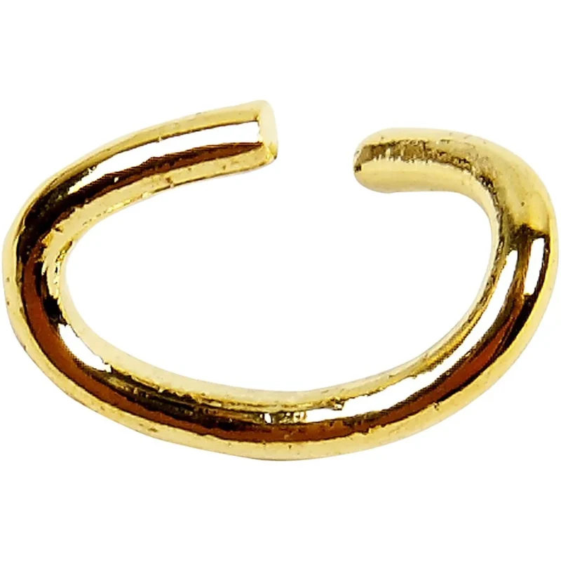 Ovale Metalringe, forgyldt