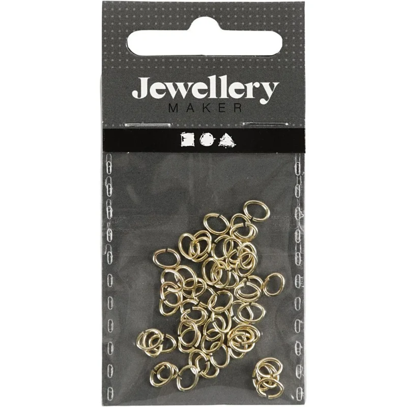 Ovale Metalringe, forgyldt