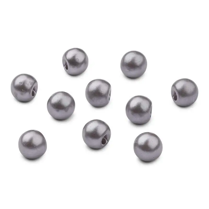 HobbyArts Perleknapper, Grå, 12 mm, 10 stk