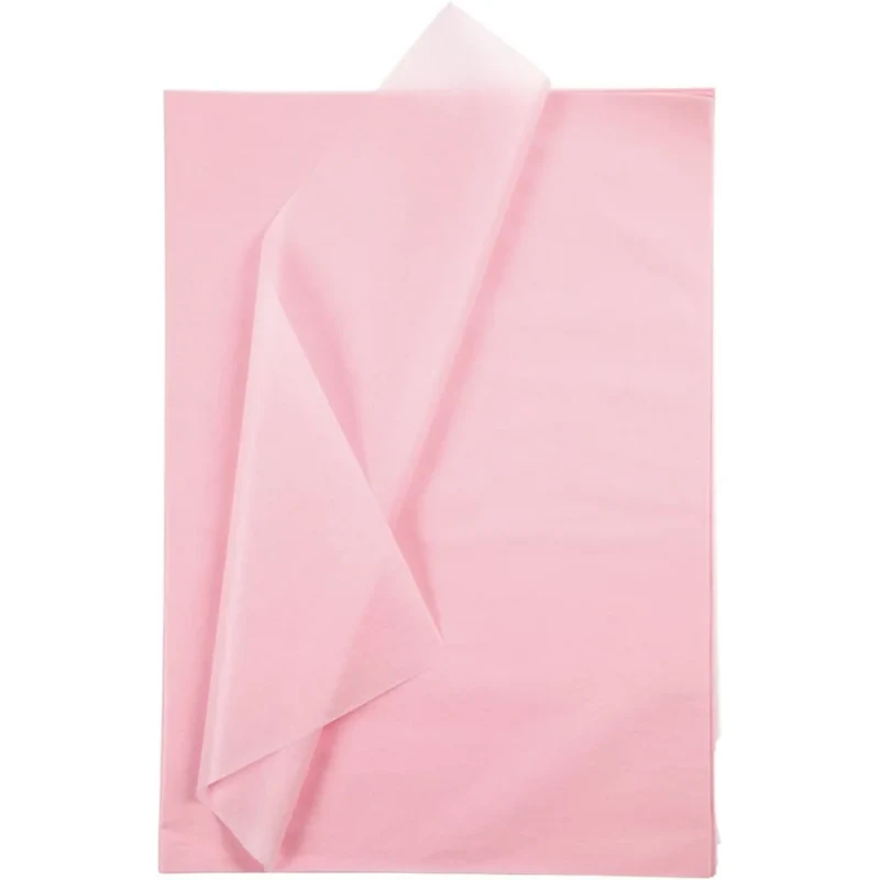 Silkepapir, 10 Ark, 50x70 cm Lys rosa