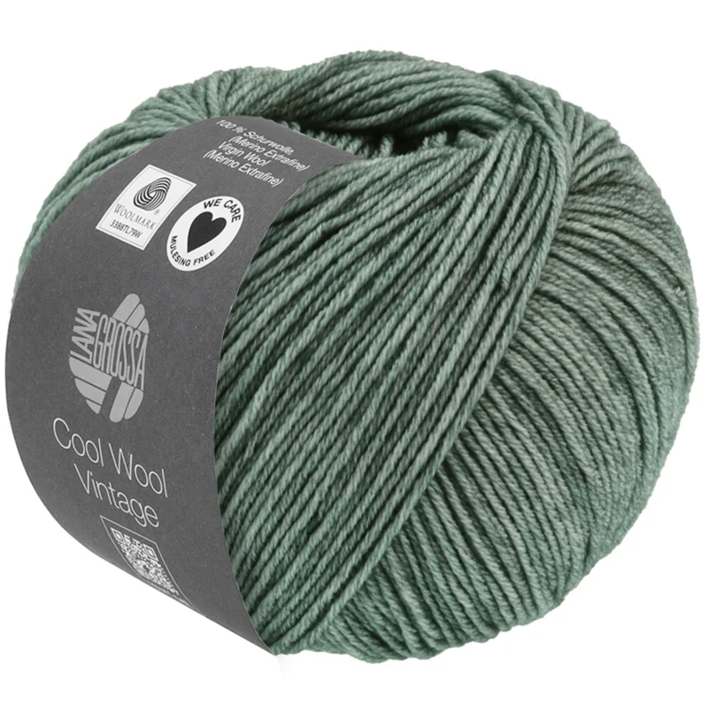 Lana Grossa Cool Wool Vintage 68 Grøngrå