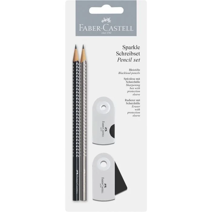 Faber-Castell, Sparkle Blyantsæt sølv/sort