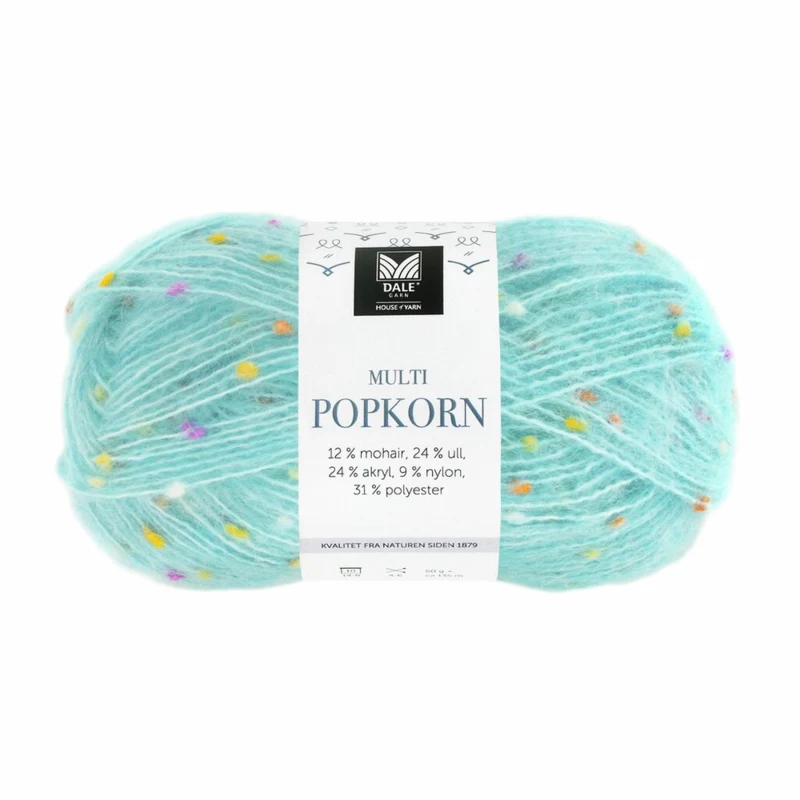 Dale Multi Popkorn 507 Lys turkis