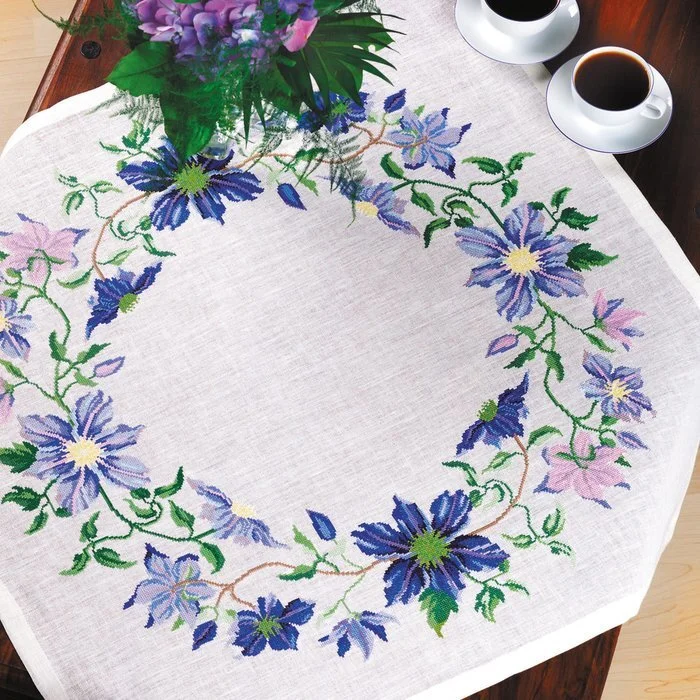 Permin Broderi - Blå Clematis
