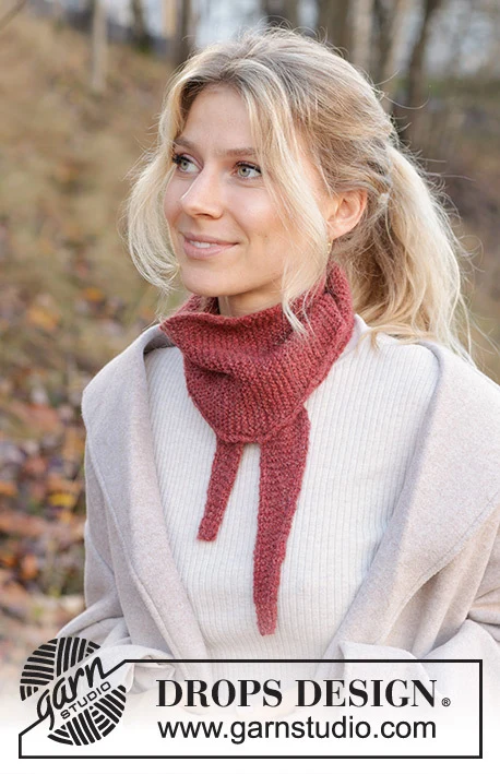 234-82 Pomegranate Shawl by DROPS Design