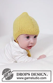 45-14 Lemonade Bonnet by DROPS Design