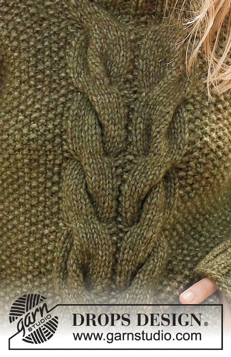 244-32 Moss Vine Sweater by DROPS Design