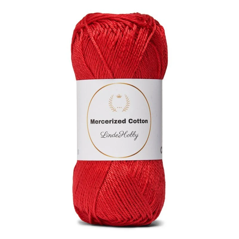 LindeHobby Mercerized Cotton 25 Rød