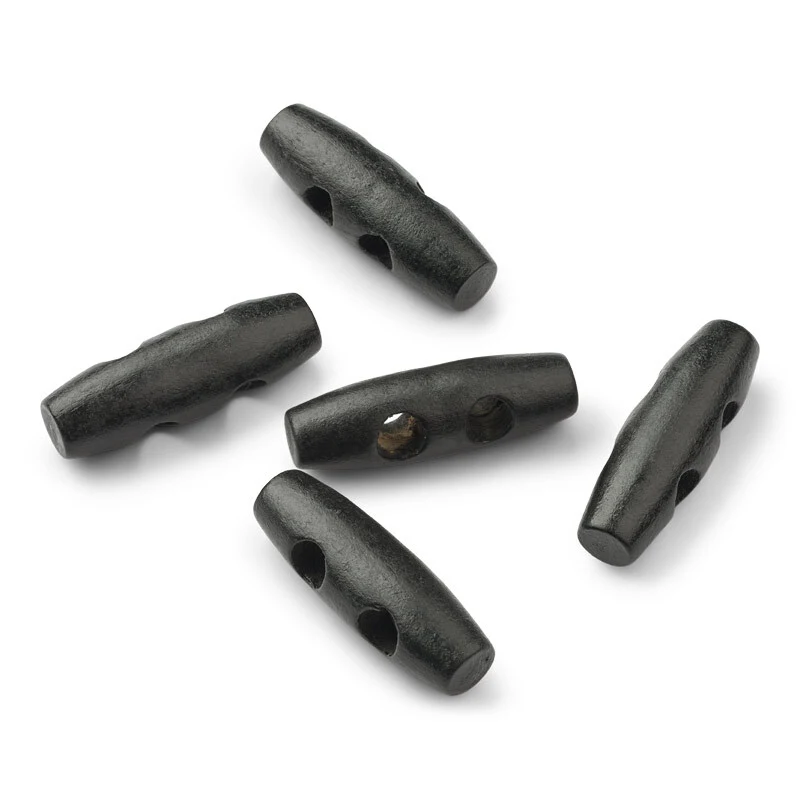LindeHobby Duffel Knapper, Sort, 30 mm, 5 stk