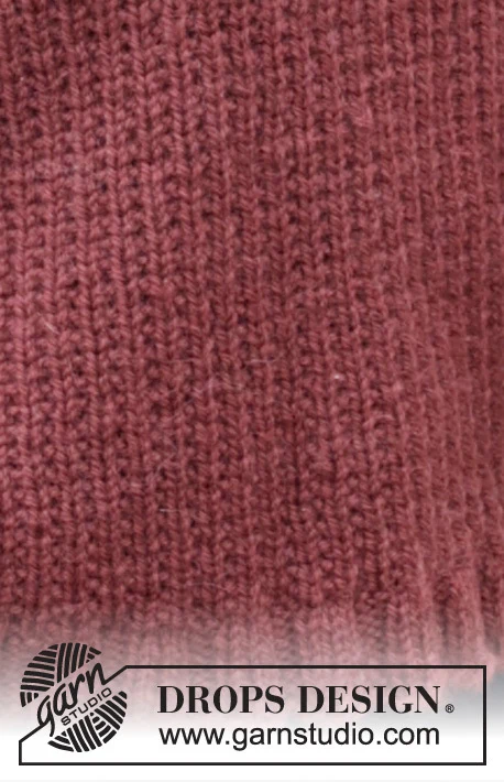 245-26 Rustic Berry Sweater by DROPS Design