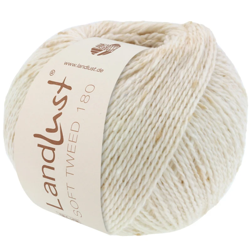 Lana Grossa Landlust Soft Tweed 180 101 Natur meleret