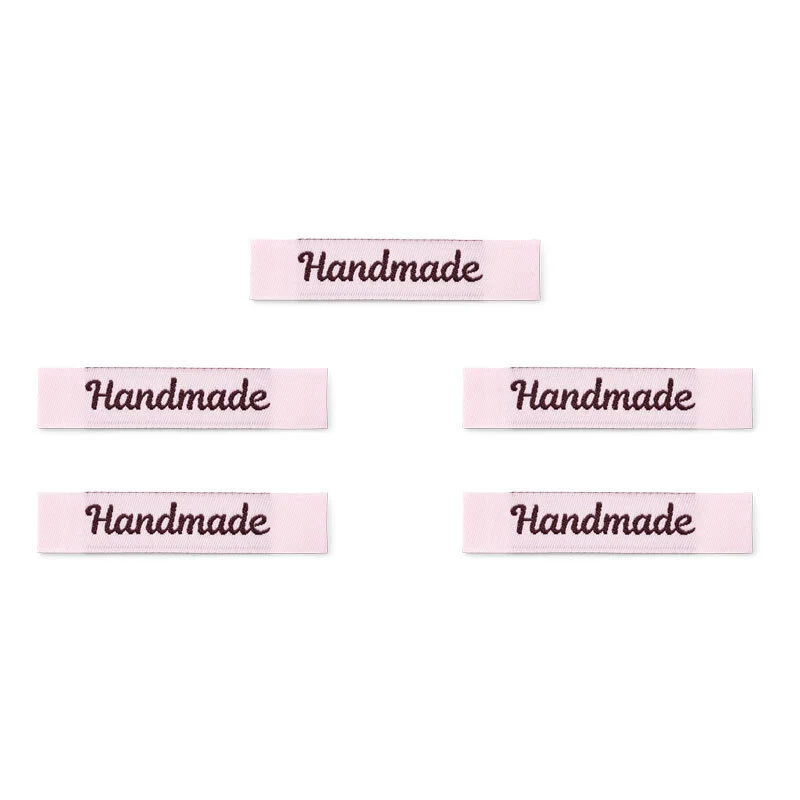 LindeHobby Handmade Label, Lang Lyserød, Magnolia Script