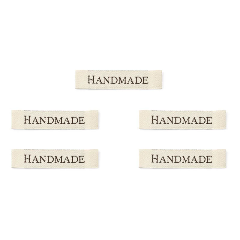 LindeHobby Handmade Label, Lang Natur, sort, Lucy Rose