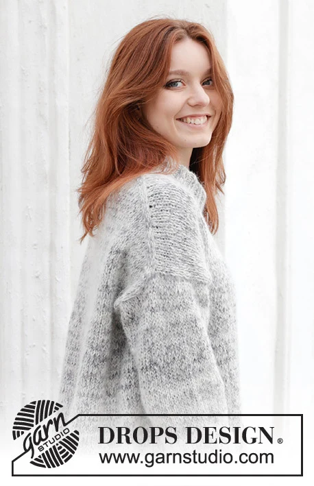 245-24 Stormy Evening Sweater by DROPS Design