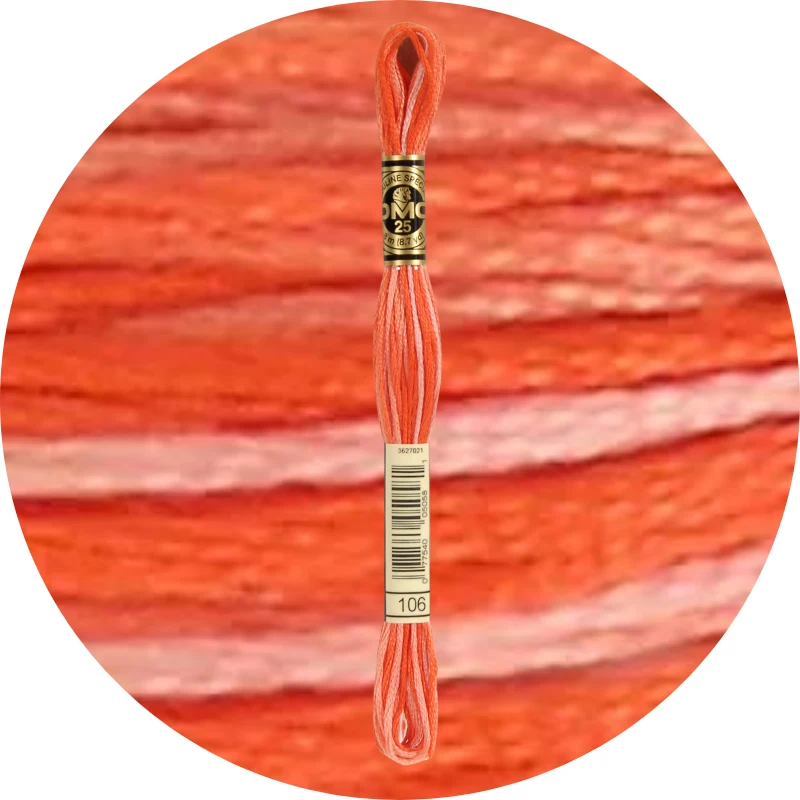 DMC Mouliné Spécial 25 Broderigarn, Farveskiftende 0106
